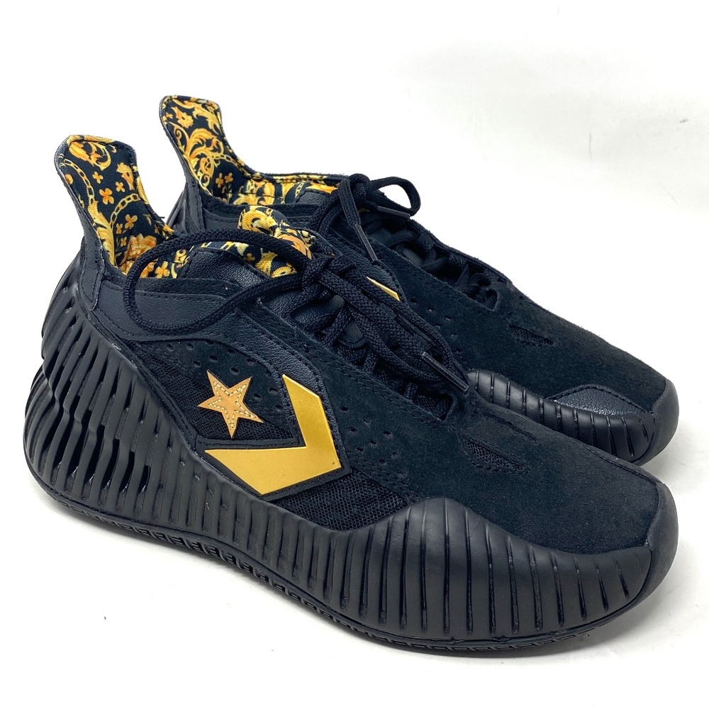 Converse BB Prototype CX Gold Black Mesh Women's Mid Basketball Sneakers A02515C